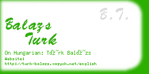 balazs turk business card